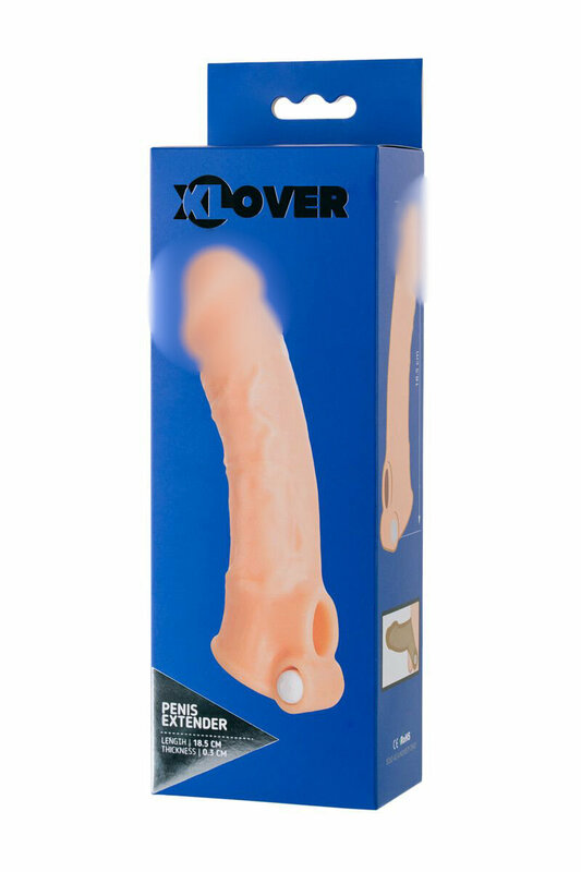 Насадка с вибрацией XLover by TOYFA для увел. размера, телесный, 18,5 см 748021