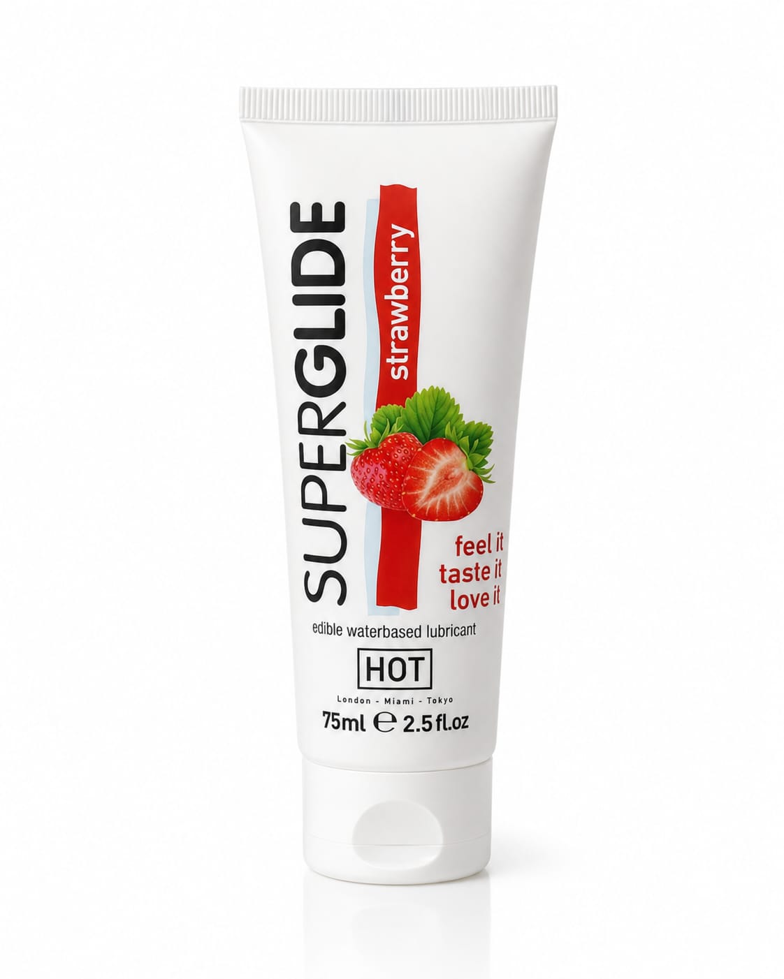 Съедобная смазка на водной основе Superglide для орального секса со вкусом клубники 75 мл. 44119