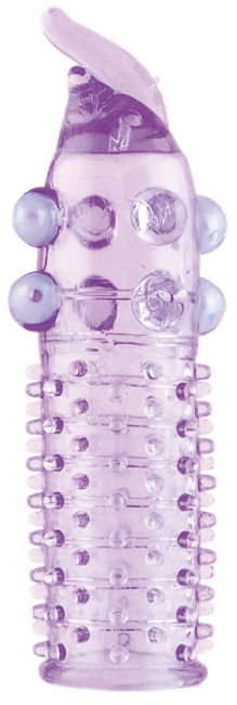 Насадка на пенис с шариками TOYFA, TRE фиолетовый 13 см 818027-4