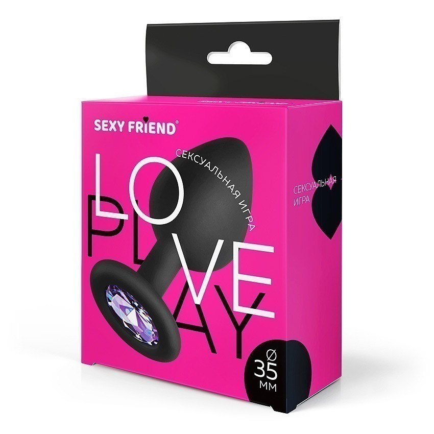 ВТУЛКА L 70 мм D 35 мм, фиолетовый, силикон черный, SF-70501-15