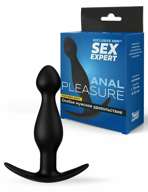 Анальная пробка Sex Expert черная силикон L115mm D23mm SEM-55291