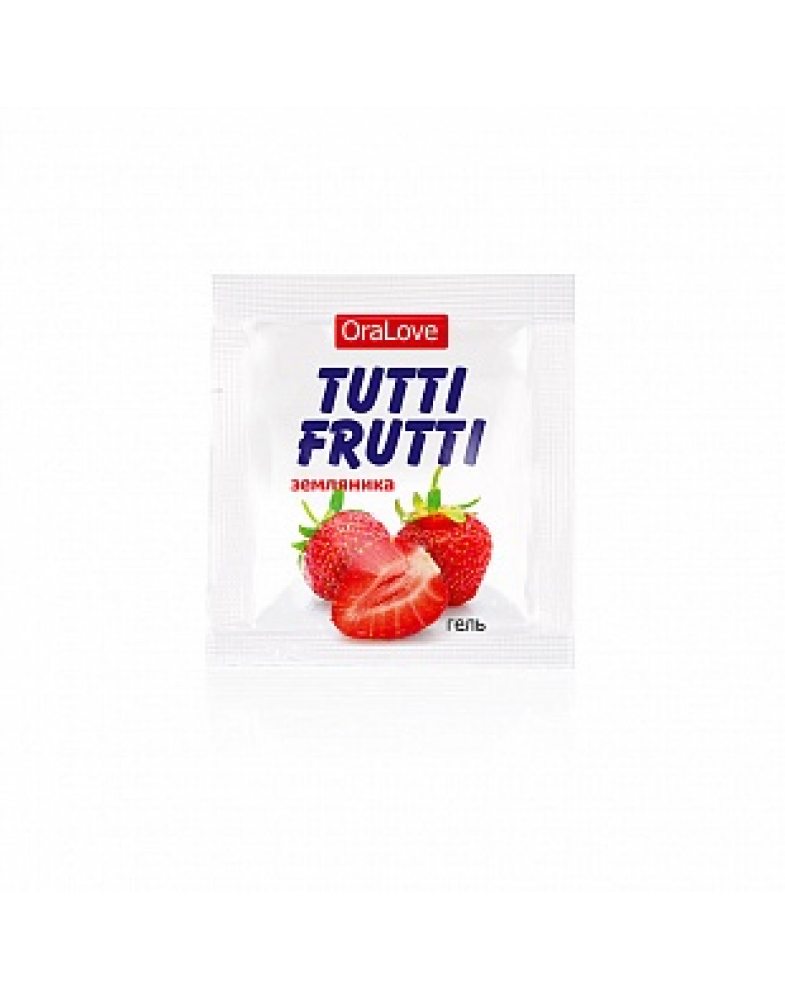 Пробник ГЕЛЬ "TUTTI-FRUTTI "ЗЕМЛЯНИКА" серии "OraLove" 4 г  LB-30008t