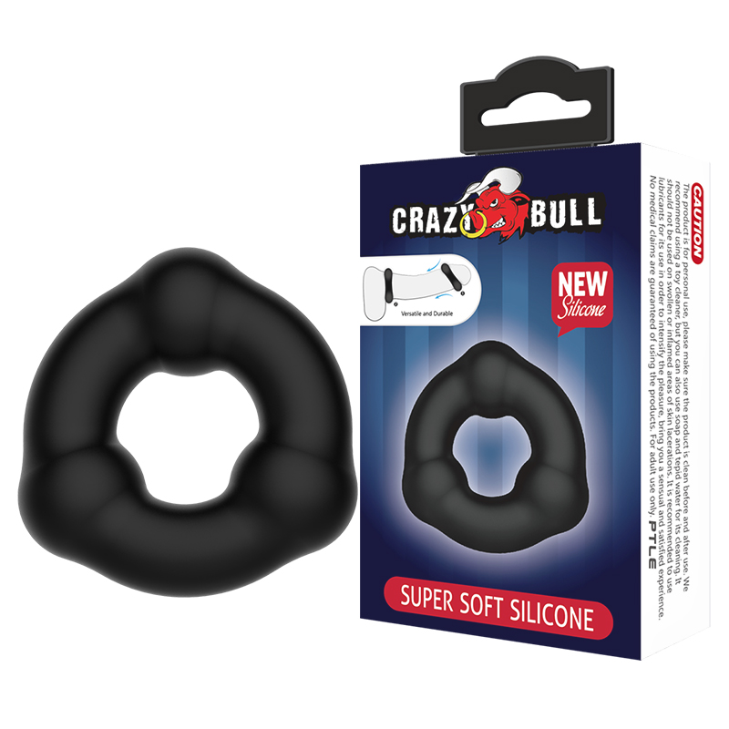 Силиконовое эрекционное кольцо Crazy Ball BI-210183