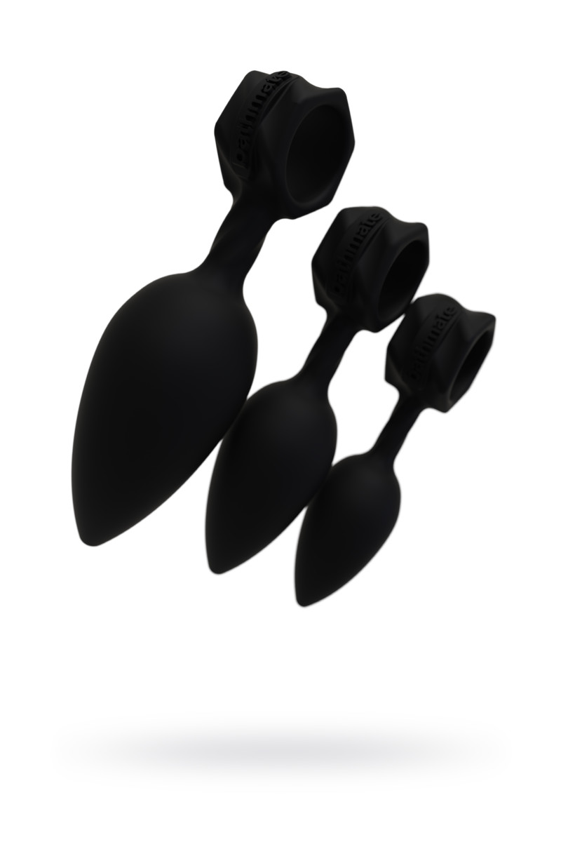 -НАБОР АНАЛЬНЫХ ПЛАГОВ BATHMATE ANAL TRAINING PLUGS, СИЛИКОН, ЧЁРНЫЙ BM-V-AP