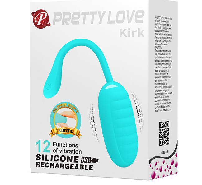 Мягкое силиконовое виброяйцо Pretty Love Kirk BI-014654
