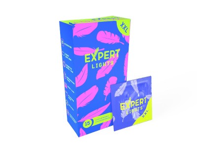 ПРЕЗЕРВАТИВЫ EXPERT LIGHTS XXL № 15 (УЛЬТРАТОНКИЕ УВЕЛИЧЕН. РАЗМЕРА) NEW, 15 штук, цена за 1 шт