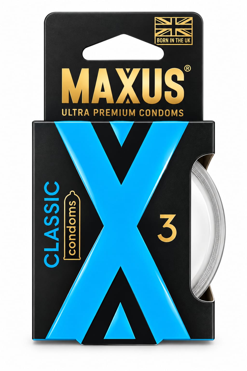 Презервативы Maxus Classic классические, железный кейс, 3шт, цена за упак