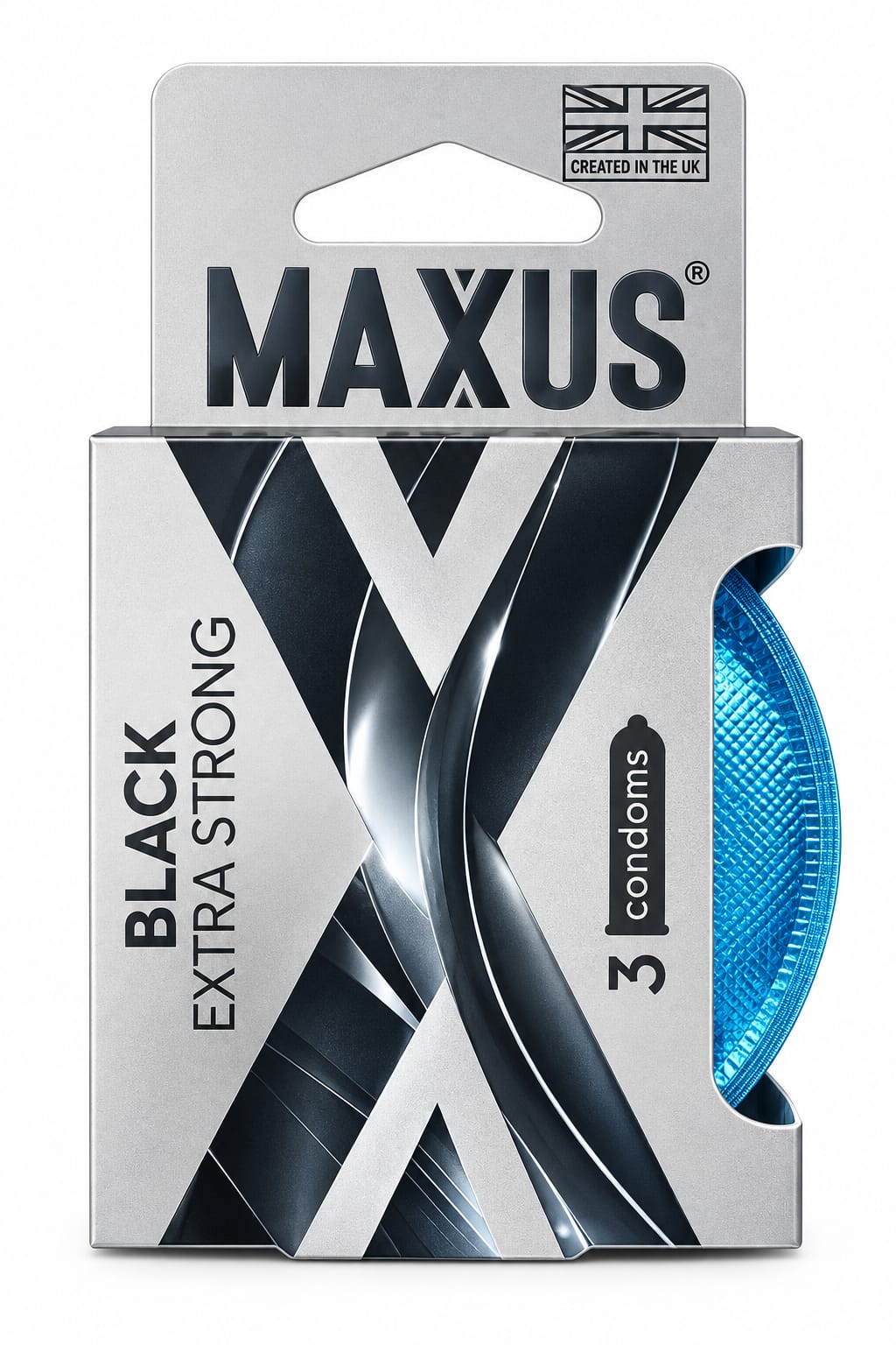 ПРЕЗЕРВАТИВЫ MAXUS EXTRA STRONG № 3 X-EDITION (черные, утолщ., гладкие) 0901-116 цена за кейс